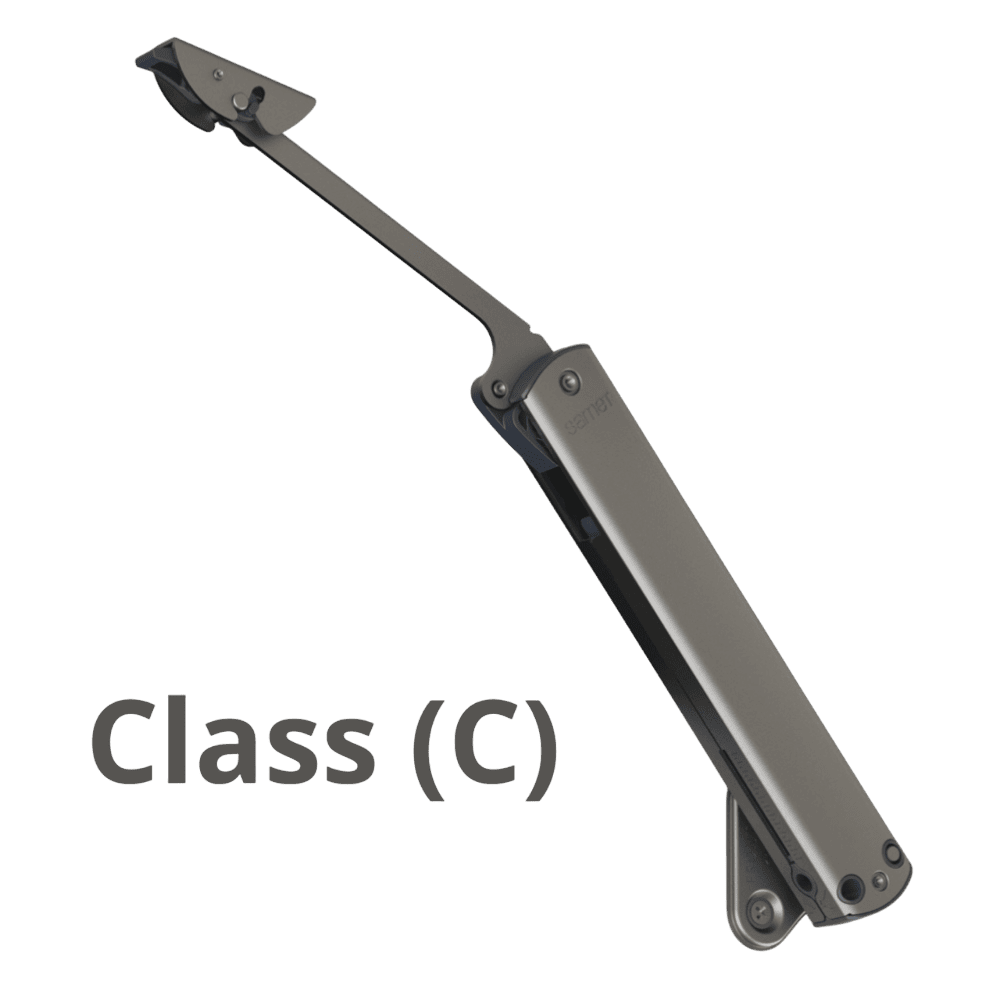 Mécanisme Slim  pour porte relevable, classe C